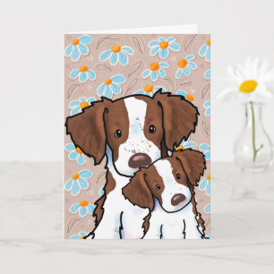 Brittany Hunde Müttertag Karte