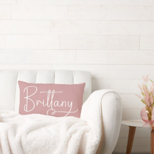 Brittany Signature handgeschriebene Herz Staubrosa Lendenkissen
