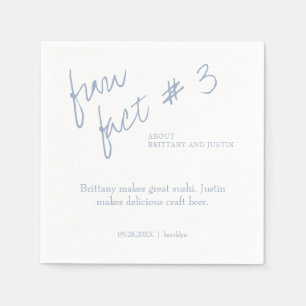 Brittany Simple Dusty Blue Fun Fakt 3 Hochzeit Serviette