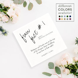 Brittany Simple Schwarz-weiß Fun Fact #1 Cocktail Serviette