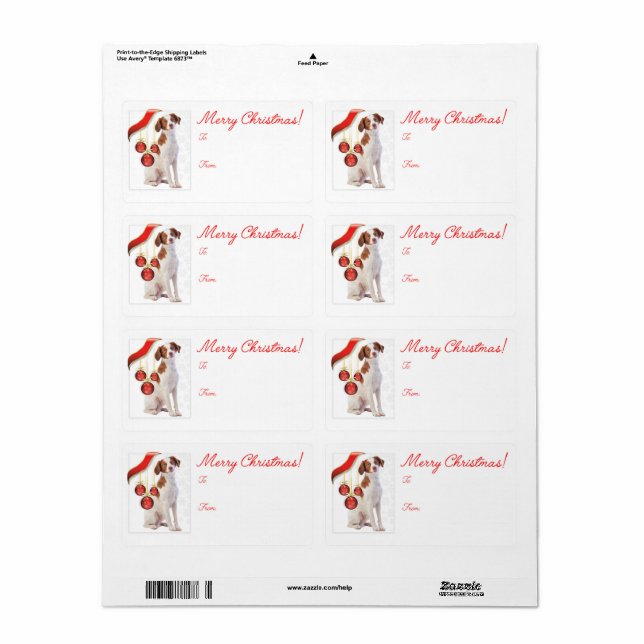 Brittany Spanel Gift Labels (Vorne)