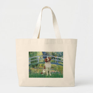 Brittany Spaniel 3 - Brücke Jumbo Stoffbeutel