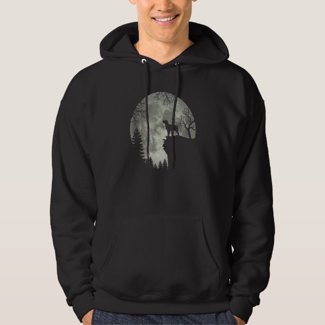 Brittany Spaniel And Moon Halloween 1 Hoodie (Vorderseite)