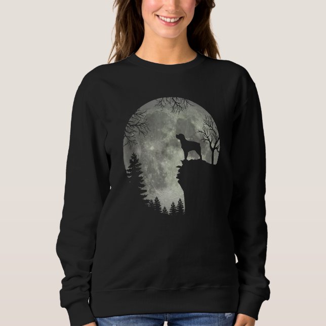 Brittany Spaniel And Moon Halloween 1 Sweatshirt (Vorderseite)