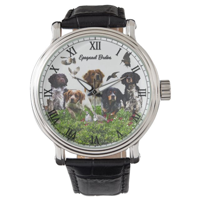 Brittany Spaniel Armbanduhr (Vorderseite)