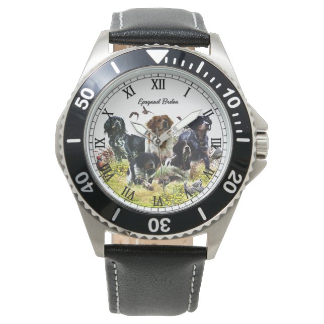 Brittany Spaniel Armbanduhr (Vorderseite)