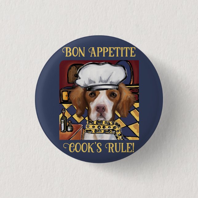 Brittany Spaniel Button (Vorderseite)