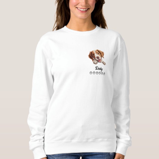 Brittany Spaniel Dog Personalisierter T - Shirt (Vorderseite)