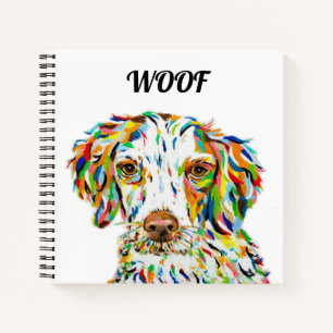 Brittany Spaniel Dog Square Notebook Notizbuch