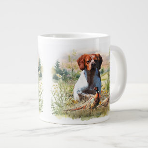 Brittany Spaniel – Feld, Fokus, Fasan, Kunst Jumbo-Tasse