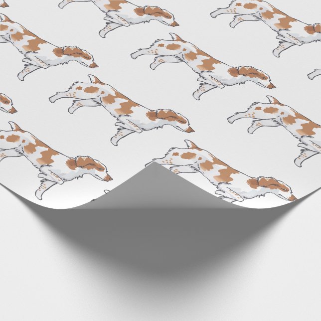 Brittany Spaniel Geschenkpapier (Ecke)