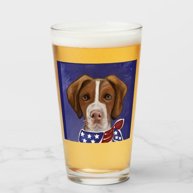 Brittany Spaniel Glas (Vorne (Gefüllt))