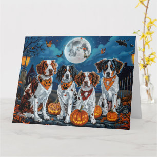 Brittany Spaniel Halloween Gruselig Karte