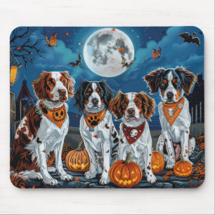 Brittany Spaniel Halloween Gruselig Mousepad