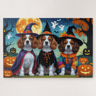 Brittany Spaniel Hogs Pumpkin Halloween Funny