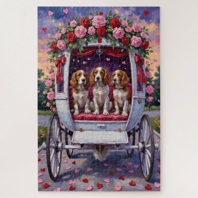 Brittany Spaniel Hund Valentinstag  (Vertikal)