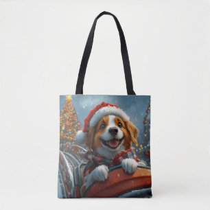 Brittany Spaniel Hund Weihnachten Tasche