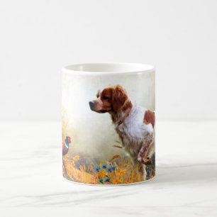 Brittany Spaniel, Jagdparasant  Kaffeetasse
