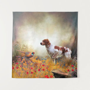 Brittany Spaniel, Jagdparasant Wandteppich