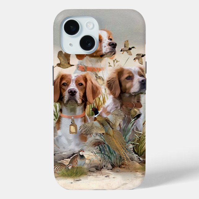 Brittany Spaniel , Leidenschaft für Vögel Case-Mate iPhone Hülle (Rückseite)
