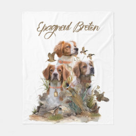 Brittany Spaniel , Leidenschaft für Vögel Fleecedecke