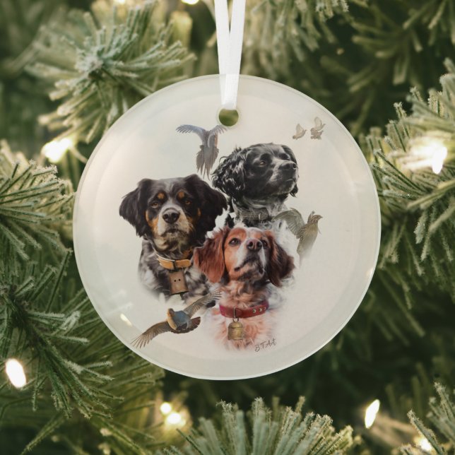 Brittany Spaniel Ornament Aus Glas (InSitu)