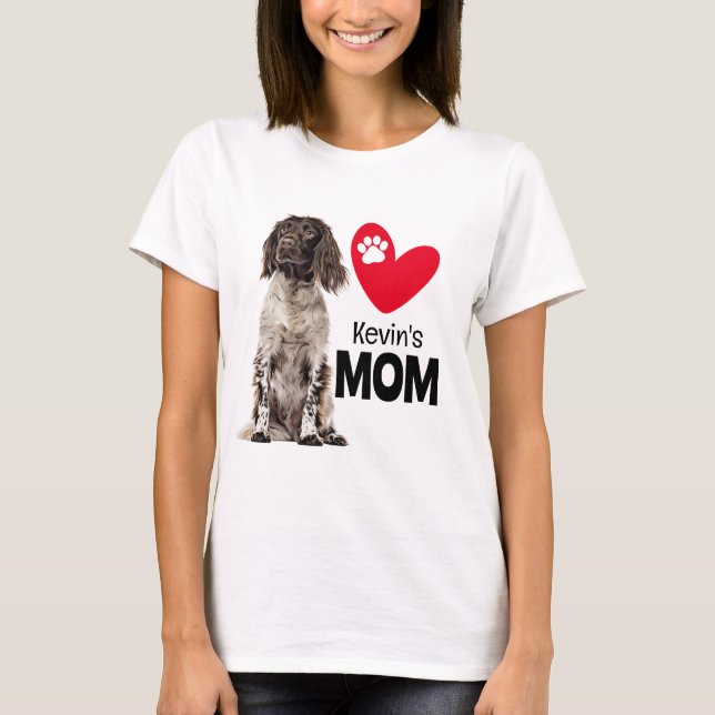 Brittany Spaniel Personalisierte Mama T - Shirt (Vorderseite)