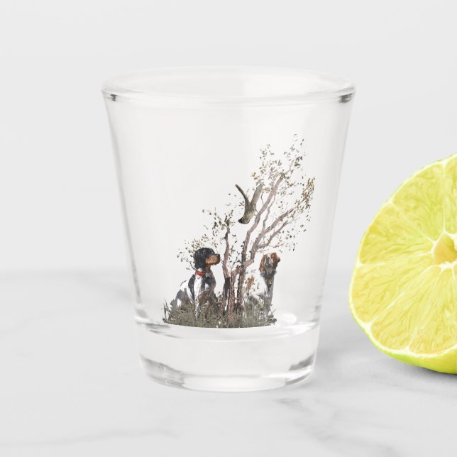 Brittany Spaniel Schnapsglas (Vorderseite)