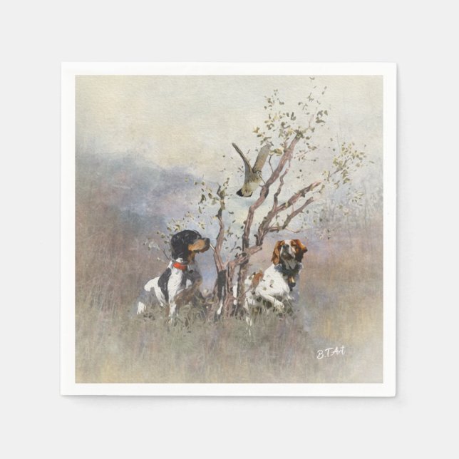 Brittany Spaniel Serviette (Vorderseite)