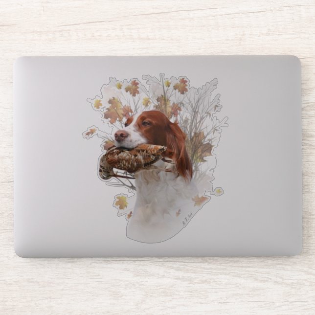 Brittany Spaniel Sticker (Computer)