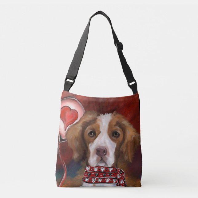 Brittany Spaniel Tragetaschen Mit Langen Trägern (Vorderseite)