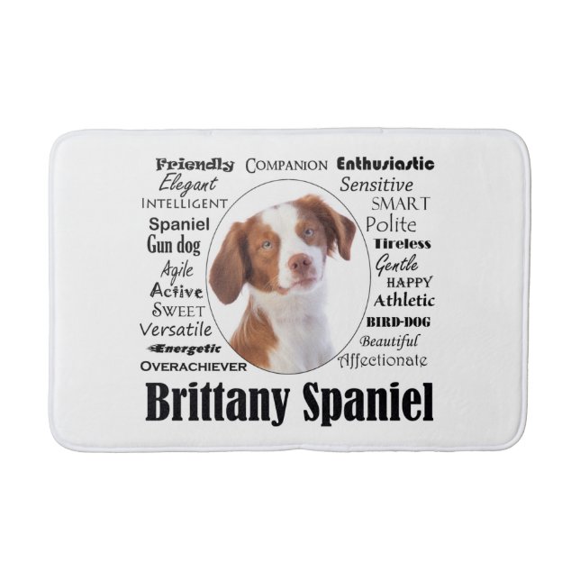 Brittany Spaniel Traits Badematte (Vorderseite)