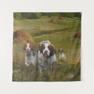 Brittany Spaniel Wandteppich