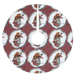 Brittany Spaniel Weihnachten Polyester Weihnachtsbaumdecke