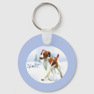 Brittany Spaniel Weihnachten Schlüsselanhänger