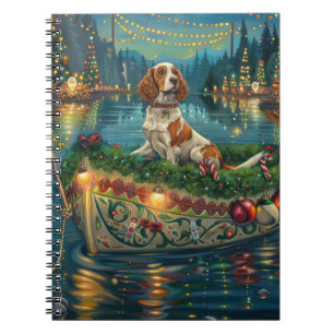 Brittany Spaniel Weihnachts Feierliche Reise Notizblock