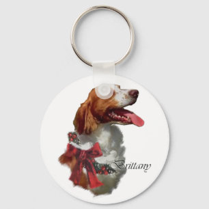 Brittany Spaniel Weihnachtsgeschenke Schlüsselanhänger