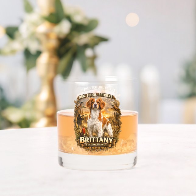 Brittany Spaniel Whiskyglas (Insitu (Hochzeit))
