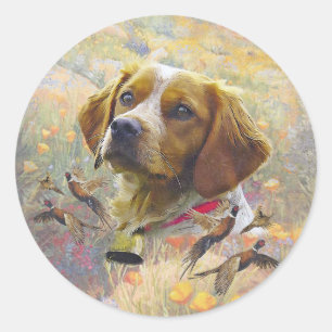 Brittany Spanisch Art , Runder Aufkleber