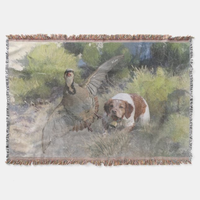 Brittany Spanisch Jagdchukar-Partridge, Art Decke (Vorderseite)