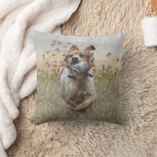 Brittany Spanische Jagdquail , Art Kissen