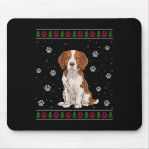 Brittany Spanische Weihnachts-Sweater Xmas Haustie Mousepad