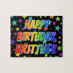 "BRITTNEY" First Name, Fun "HAPPY BIRTHDAY"