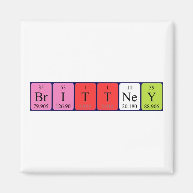 Brittney Periodenmagnet Magnet (Vorne)