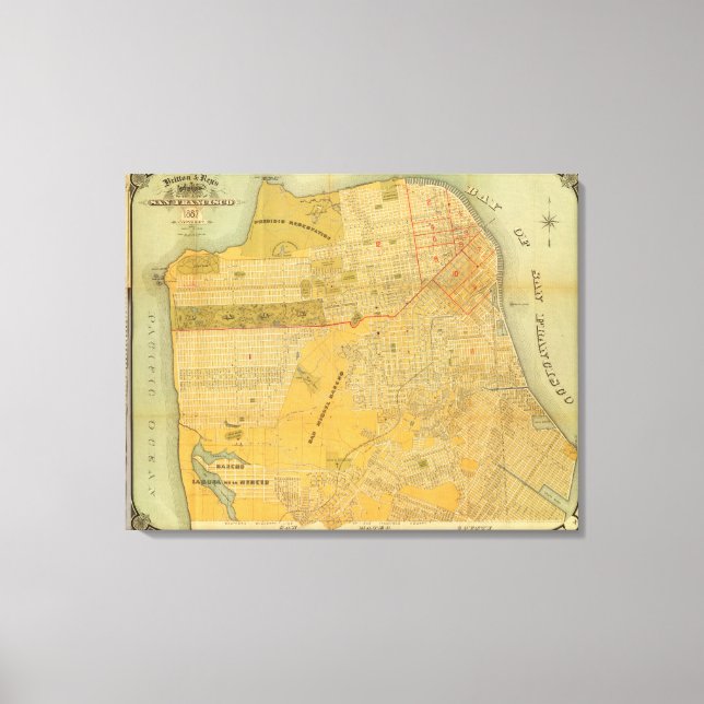 Britton and Rey's Guide Map Leinwanddruck (Vorderseite)