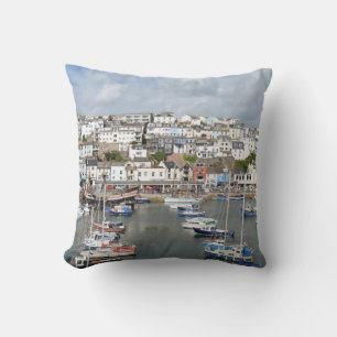 Brixham, Devon, England-Wurfs-Kissen/Kissen Kissen
