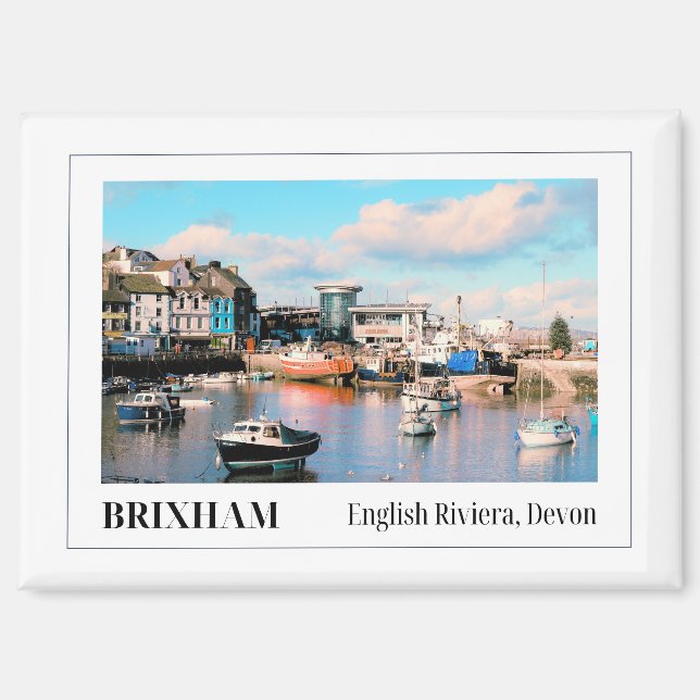 Brixham, englische Riviera, Devon, England Magnet (Vorderseite)