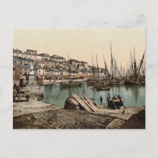 Brixham Harbour, Devon c.1895 Postkarte