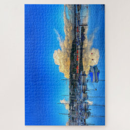 Brixham Reflections: Golden Clouds & Marina Blick