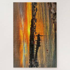 Brixham Twilight: Feueruntergang & felsige Küste